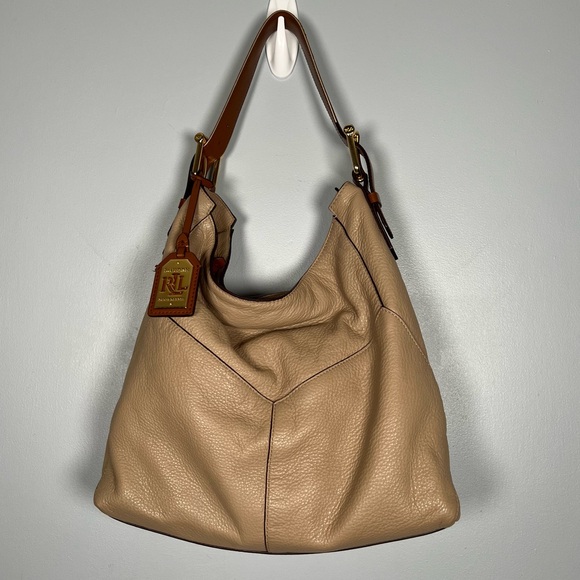 Ralph Lauren Double RL Handbags - Ralph Lauren Double Leather Shoulder Bag